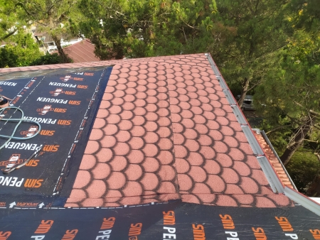 Beykoz Şıngıl Desenli Membran Çatı Yapımı