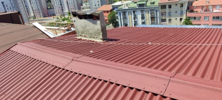 Kağıthane ahşap çatı ve oluklu ondülin yapımı