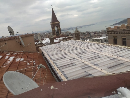 Trapez oluk şeffaf kırılmaz çatı kaplama